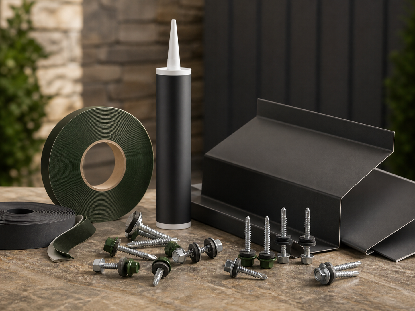 Fasteners, flashings & accessories roofing system